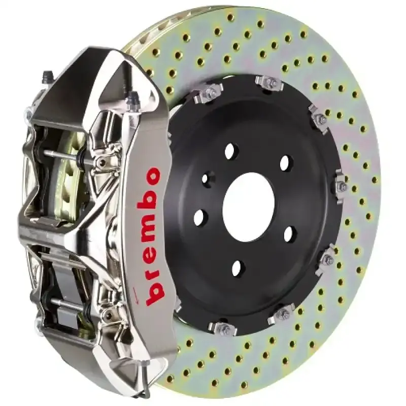 Brembo Z (Rz34) Front Big Brake Kit – 6-Piston Calipers, 380X34Mm Two-Piece Drilled Rotors With Nickel Plating 1