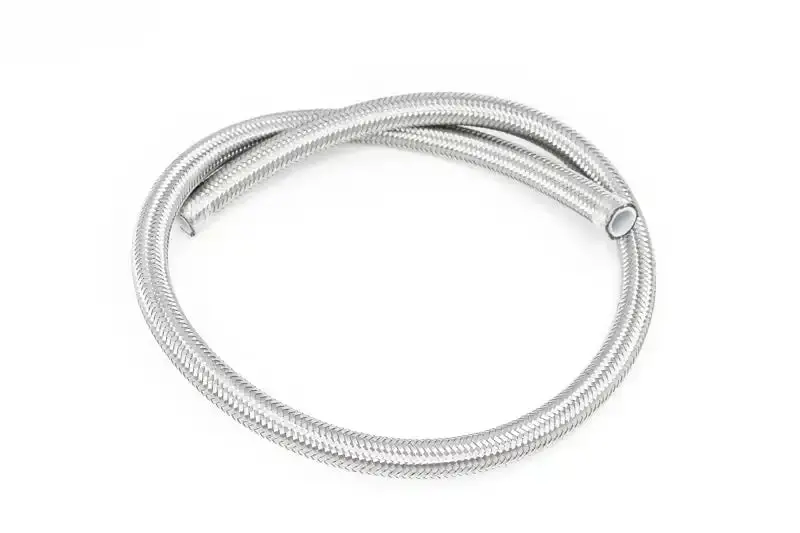 Deatschwerks 6An Double-Braided Ptfe Fuel Line – Stainless Steel, 3-Foot Length 1