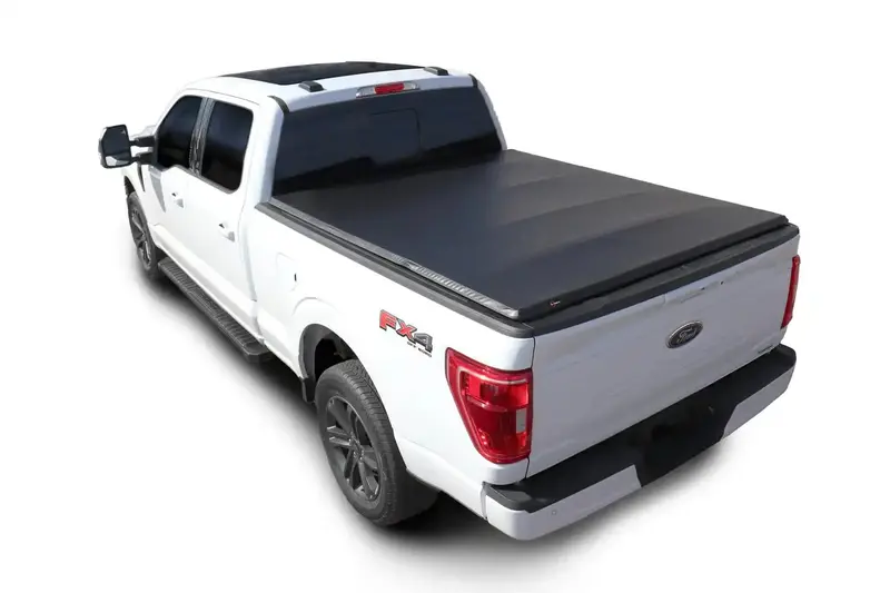 Enthuze Actent317 Soft Tri-Fold Truck Bed Cover – No Cargo Channel Required 1