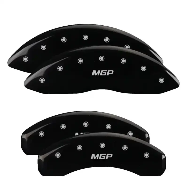 Mgp 4 Caliper Covers Engraved Front Cursive/Cadillac Engraved Rear Cts4 Black Finish Silver Ch 1