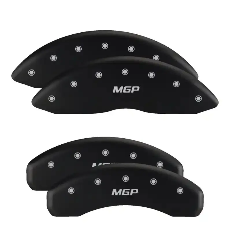 Mgp 4 Caliper Covers Engraved Front & Rear Bowtie Red Finish Silver Ch 1