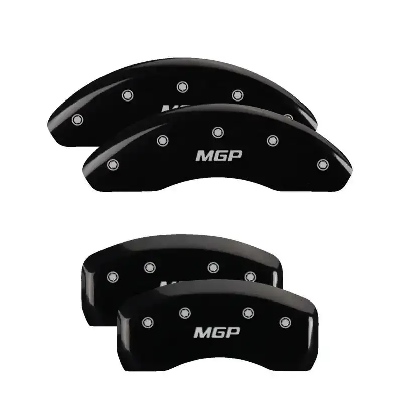 Mgp Engraved Caliper Covers – Front & Rear, Matte Black Finish With Silver Accent 1