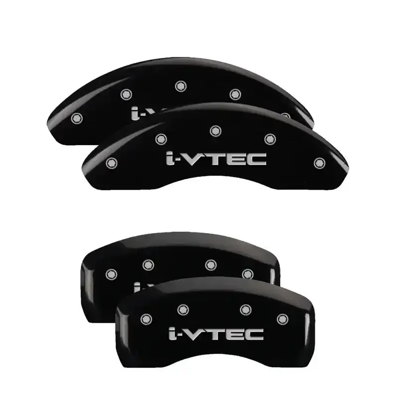 Mgp Engraved Caliper Covers – Front & Rear Set, Matte Black Finish With Silver Chrome Highlights 1