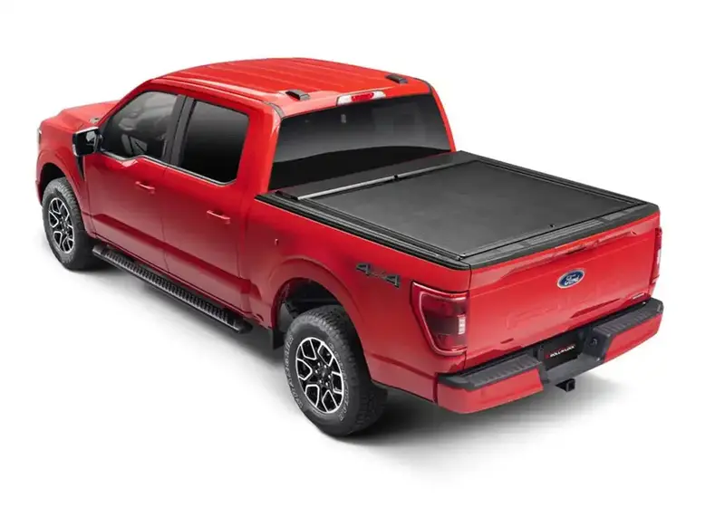 Roll-N-Lock M-Series Xt Manual Retractable Tonneau Cover – Lockable Black Design 1