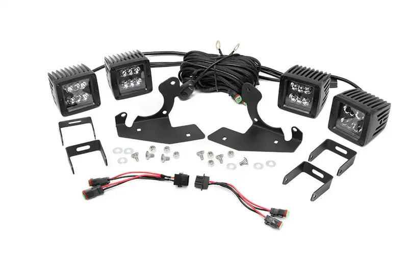Rough Country Black Series Dual 2-Inch Led Fog Light Kit – Easy Bolt-On Installation 1