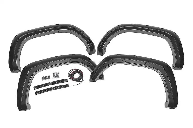 Rough Country Pocket-Style Fender Flares – Defender Super White (Model A-T11621-O4O) 1
