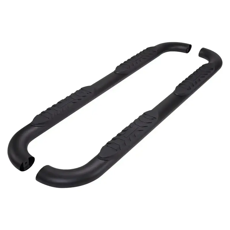 Trailfx A1007B Powder-Coated Titanium Black Rocker Panel Mount Kit – 4-Inch Oval Bent Mild Steel For Crew Cab Pickups 1